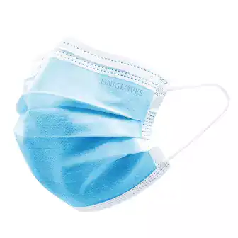 Beschermende blauwe medisch mondmasker, ademend en comfortabel.