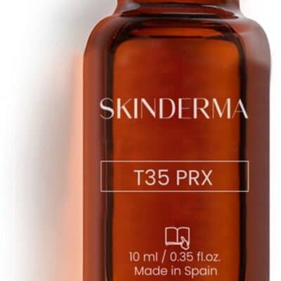 Antioxidant serum in bruin flesje tegen huidveroudering en periorale rimpels.